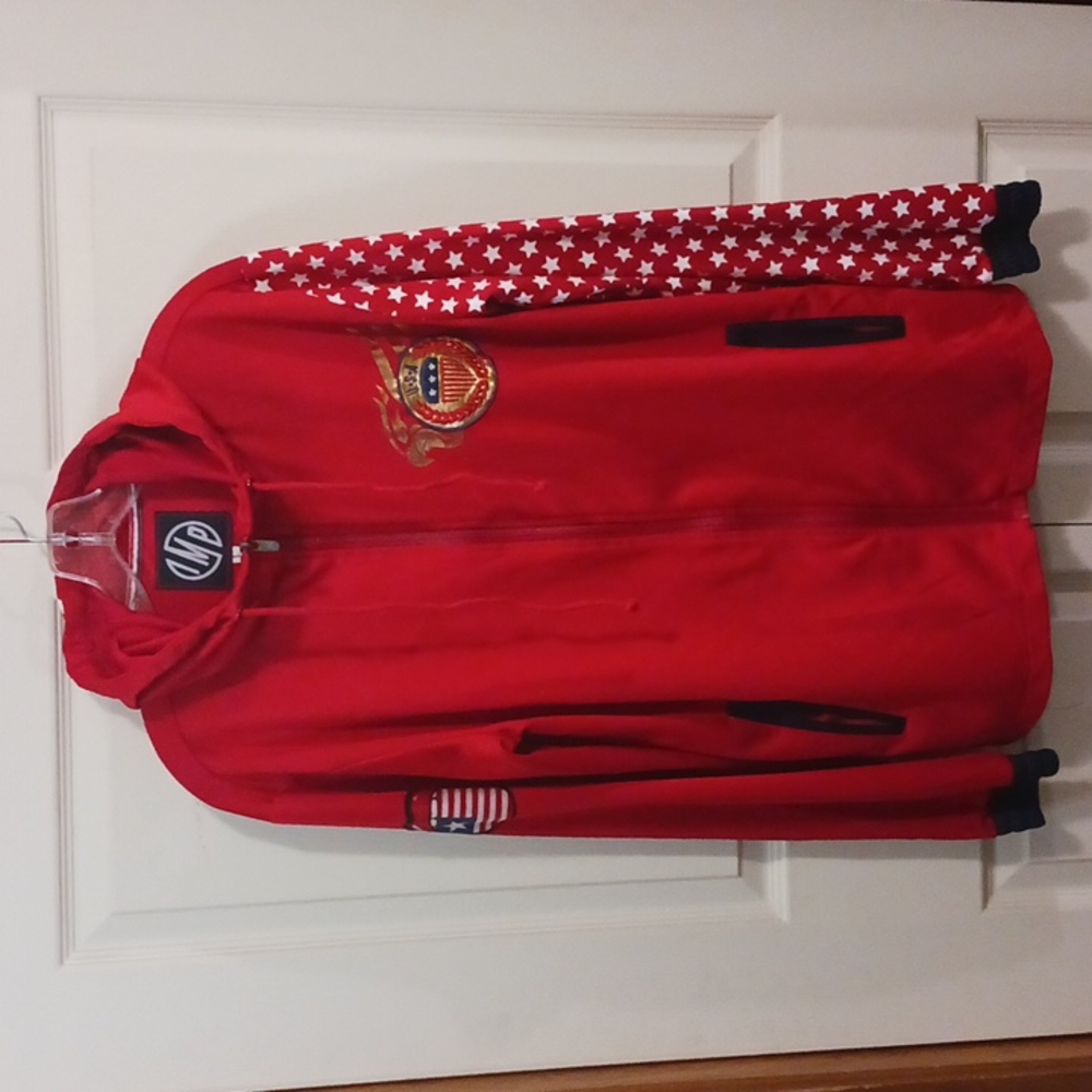 One-of-a-kind IMP USA Olympic hooded jacket hoodie L - red
